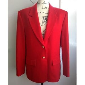 Pendleton 12 Red Wool Knockabout Boyfriend Blazer